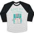 Floppy Disk Retro Tech Nostalgia Old School Computing Humor Baseball Raglan Shirt Floppy Disk Retro Tech Nostalgia Old School Computing Humor Baseball Raglan Shirt
