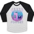 Never Forget Retro 80s 90s Nostalgia Baseball Raglan Shirt