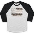Frutiger Aero Aesthetic Retro Tech Camo Distressed American Baseball Raglan Shirt