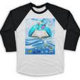 Frutiger Aero Aesthetic Tech Book Butterfly Baseball Raglan Shirt