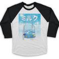 Frutiger Aero Aesthetic Tech Kawaii Milk Underwater Fishes Raglan Baseball Tee Baseball Raglan Shirt