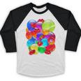 Frutiger Aero Aesthetic Tech Orb Pattern Heart Cherry Lips Baseball Raglan Shirt