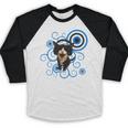 Frutiger Aero Cat Meme Headphone Kitty Cat Lover Baseball Raglan Shirt