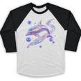 Frutiger Aero Y2K Chrome Dolphin Baseball Raglan Shirt