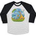 Frutiger Aero Y2K Fashion Trends Statement Piece Tech Orange Baseball Raglan Shirt