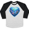 Frutiger Aero Y2K Heart Baseball Raglan Shirt