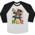 Future HBCU Grad Dabbing Kid Graduation For Boys Kids Baseball Raglan Shirt
