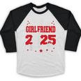 Girlfriend Of a 2025 Graduate Prom Graduation 25 VolleyBall Baseball Raglan Shirt