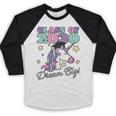 Girls Class Of 2030 Magical Unicorn Graduation Cap Baseball Raglan Shirt
