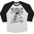 Girls Class Of 2034 Magical Unicorn Graduation Cap Baseball Raglan Shirt