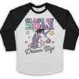 Girls Class Of 2041 Magical Unicorn Graduation Cap Baseball Raglan Shirt