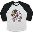 Girls Dabbing Unicorn 6th Sixth Grade Nailed It Graduation Baseball Raglan Shirt
