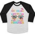 Goodbye 1st Grade Graduation To 2nd Grade But First Summer Baseball Raglan Shirt