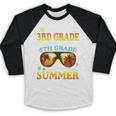 Goodbye 3rd Grade Graduation To 4th Grade First Summer Beach Baseball Raglan Shirt