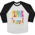 Goodbye Kinder Garten Hello 1st Grade Graduation 2024 Baseball Raglan Shirt