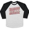 Goodbye Middle School Hello High School 8th Grade Graduation Baseball Raglan Shirt
