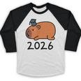 Grad Class Of 2026 Capybara Graduation Graduated Kids Baseball Raglan Shirt