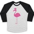Graduate Cute Pink Flamingo Graduation Baseball Raglan Shirt
