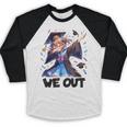 We Out Graduate Dabbing Anime Girl Grad Graduation Baseball Raglan Shirt