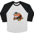 I Graduated Can I Go Back To Bed Sleepy Red Panda Graduation Baseball Raglan Shirt