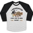I Graduated Can I Go Back To Bed Sloth Graduation Cap Baseball Raglan Shirt