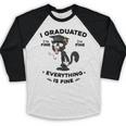 I Graduated Graduate Class 2025 Cat Graduation Baseball Raglan Shirt
