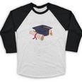 I Graduated Life Is Gonna Be Easy Now Right Graduation Baseball Raglan Shirt