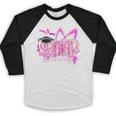 Graduation 2027 Senior 2027 Class Of 2027 Coquette Pink Girl Baseball Raglan Shirt