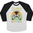 Graduation 5th Grade Level Complete Gamer Class 2021 Gaming Baseball Raglan Shirt