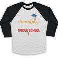Graduation Bye Elementary Hello Middle School Graduate Baseball Raglan Shirt