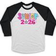 Graduation Class Of 2026 Senior Pink Coquette Bow 2026 Grade Baseball Raglan Shirt