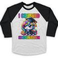 Graduation I Crushed Kindergarten Unicorn Girls Grad Magical Baseball Raglan Shirt
