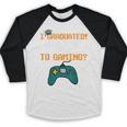 Graduation I Graduated Can I Go Back To Gaming Baseball Raglan Shirt