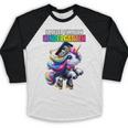 Graduation Kindergarten Unicorn Roller Skate Girls Grad Baseball Raglan Shirt