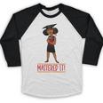 Graduation Woman Tshirt Black Melanin Masters Degree Baseball Raglan Shirt
