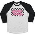 Groovy Senior Class Of 2026 Coquette Pink Bow Graduation Baseball Raglan Shirt