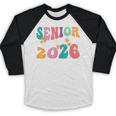 Groovy Senior Class Of 2026 My Last First Day Graduation 26 Baseball Raglan Shirt