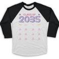 Grow With Me Graduation First Day Of School Class Of 2035 Baseball Raglan Shirt