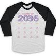Grow With Me Graduation First Day Of School Class Of 2036 Baseball Raglan Shirt