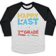 Happy Last Day Of 2nd Grade Shirt Second Grade Graduation Baseball Raglan Shirt