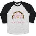 HAPPY LAST OF DAY SCHOOL Rainbow Teacher Student Graduation Men Women Girls Kids Baseball Raglan Shirt