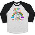 Happy Last Day Of School Teacher Student Graduation Unicorn Baseball Raglan Shirt