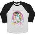 Happy Last Days Of School Graduation Class 2022 Unicorn Girl Baseball Raglan Shirt