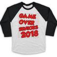 High School Graduation Tshirt Game Over Senior Class Of 2018 Baseball Raglan Shirt