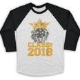 High School King Graduation Shirt Class Of 2018 Seniors Baseball Raglan Shirt
