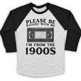 Over The Hill Please Be Patient I'm From The 1900s VHS Baseball Raglan Shirt