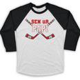 Hockey Senior Papi Graduation Class Of 2026 Kids Baseball Raglan Shirt