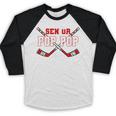 Hockey Senior Pop Pop Graduation Class Of 2026 Kids Baseball Raglan Shirt