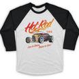 Hotrod Vintage Style Car Nostalgia Hotrod Distressed Premium Tri-Blend Baseball Raglan Shirt
