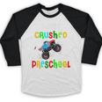 I Just Crushed Preschool Monster Graduation Baseball Raglan Shirt